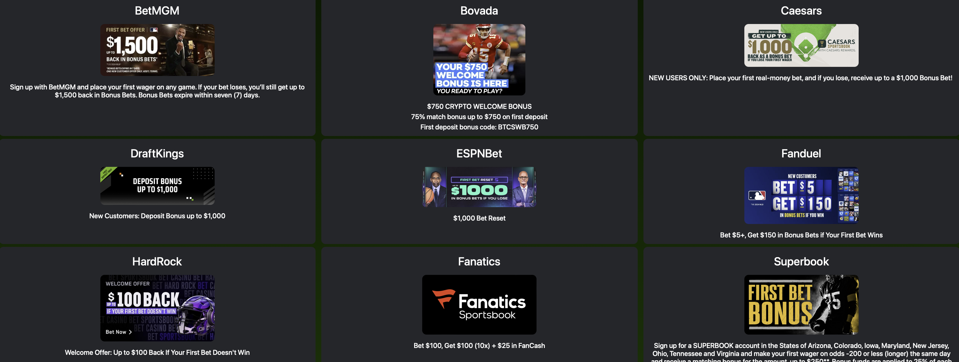 Sportsbook Promotions